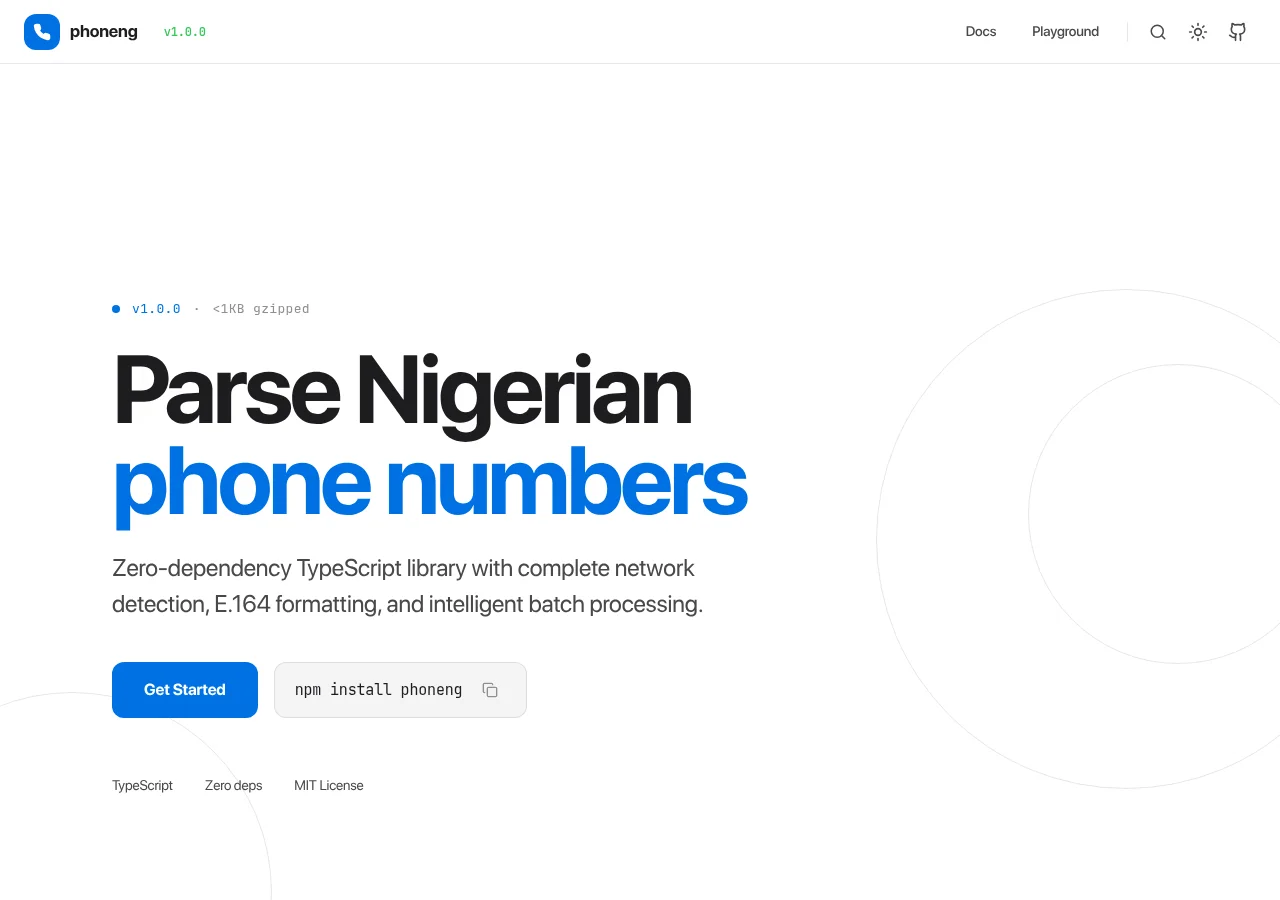 phoneng phone number parser playground
