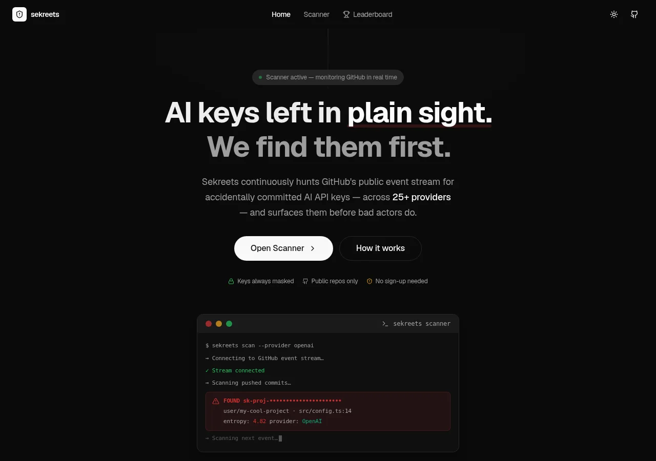 sekreets app screenshot